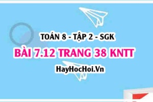 Bài 7.12 trang 38 Toán 8 Tập 2 Kết nối tri thức